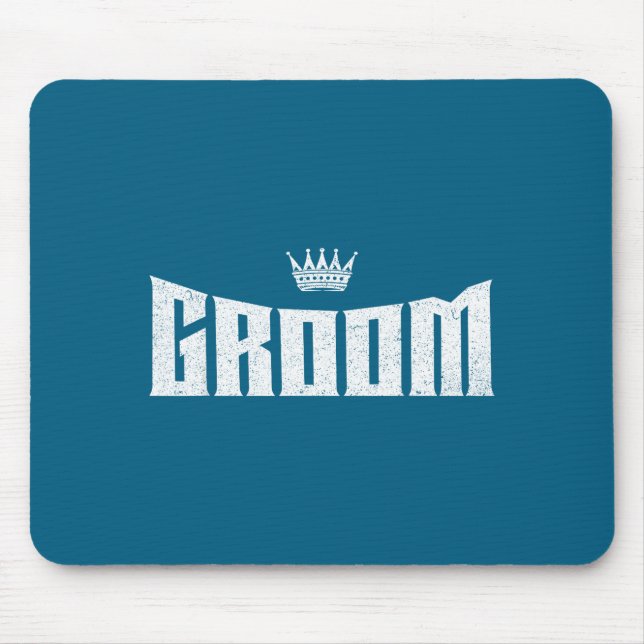 Groom wedding shower bachelor party gift mouse mat (Front)