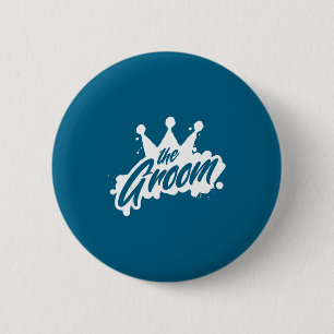Groom wedding the king shower bachelor party gift 6 cm round badge