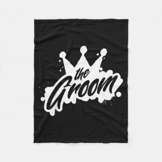 Groom Wedding The King Shower Bachelor Party Gift Fleece Blanket