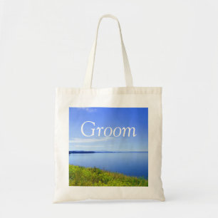 Groom wedding tote bag. Grand Teton National Park. Bag