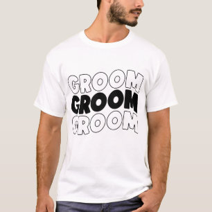 groom Wedding word art  T-Shirt
