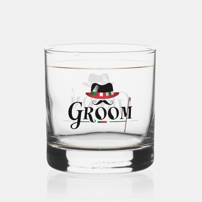 Groom Whiskey Glass (Front)