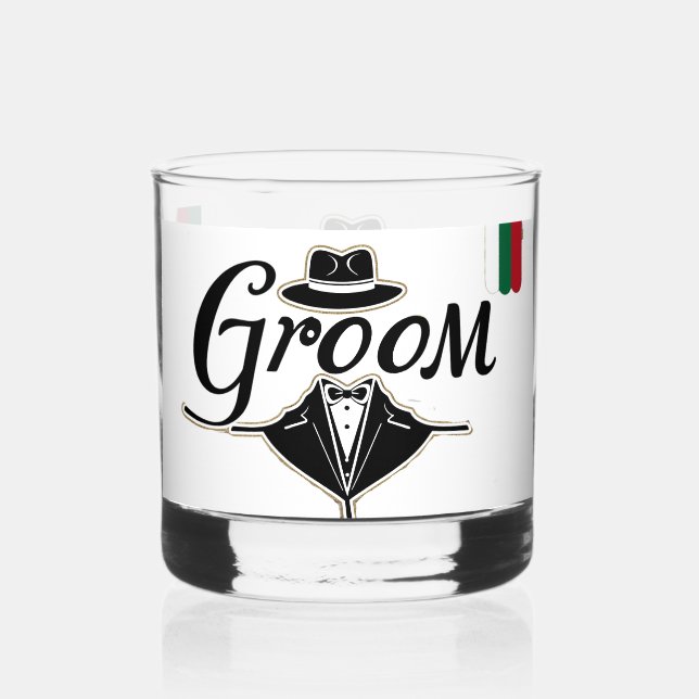 Groom Whiskey Glass (Front)