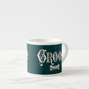 Groom with Bow Tie White and Black Type Espresso Cup
