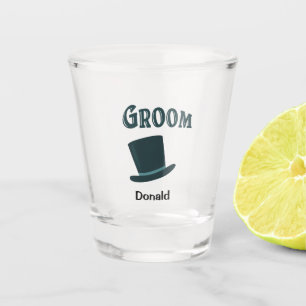 GROOM with Custom Name Beer  Shot Glass