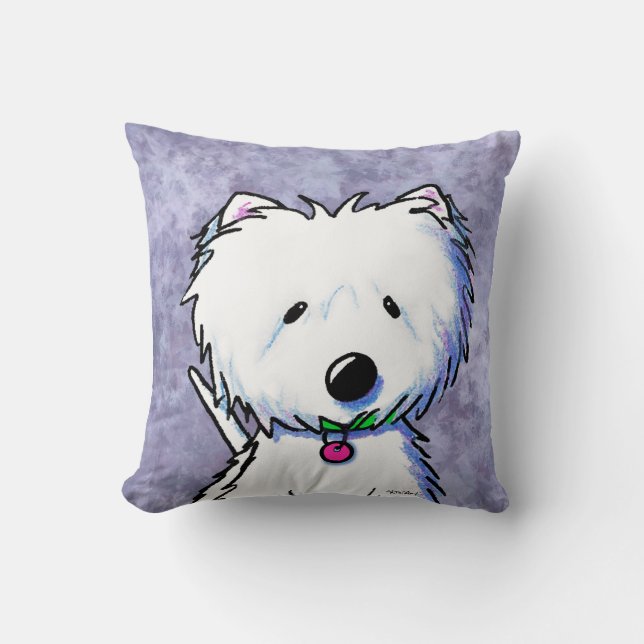 Groomed Gorgeous Westie Pillow (Front)