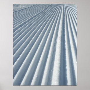 Groomed Ski Snowboard Trail Poster