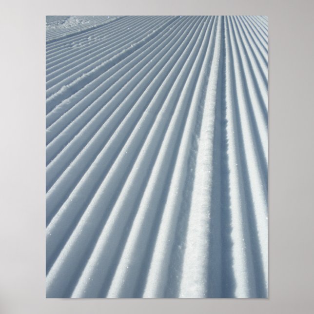 Groomed Ski Snowboard Trail Poster (Front)