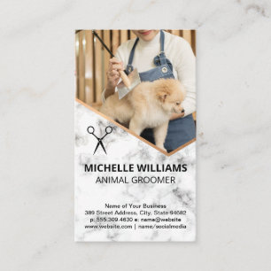 Groomer Shaving Doggie Business Card