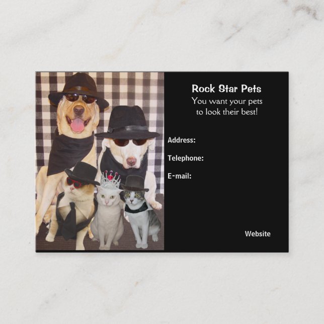 Groomer's Card (Front)