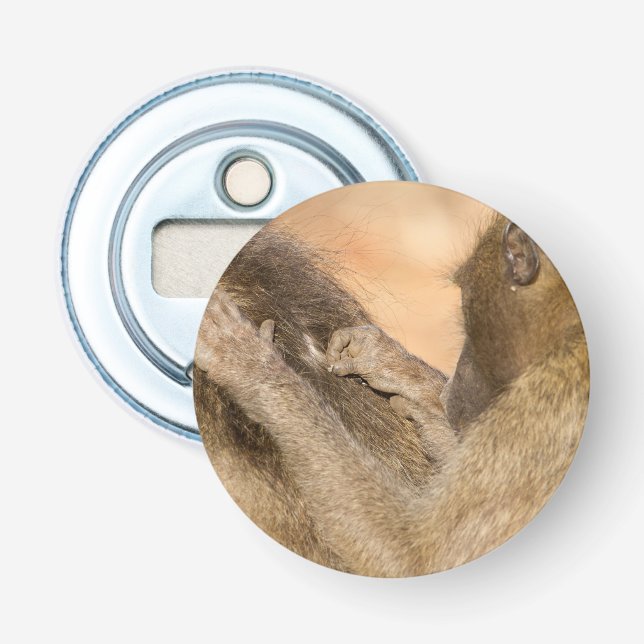 Grooming baboons bottle opener (Front)