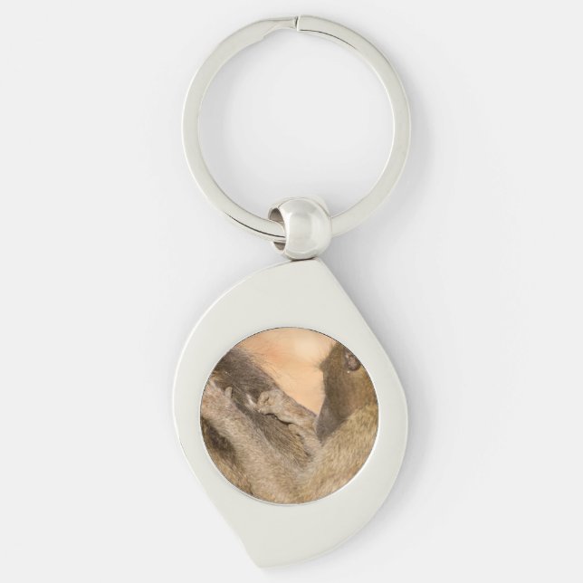 Grooming baboons key ring (Front)
