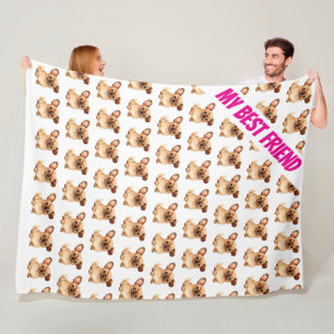 Grooming Dog Personalized Luxury Modern Collection Fleece Blanket