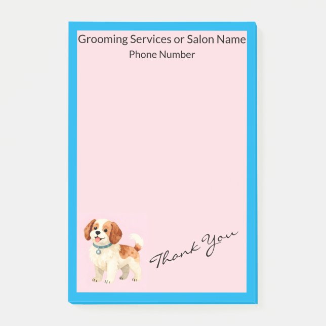 Grooming Personalised Trendy Collection Post-it Notes (Front)