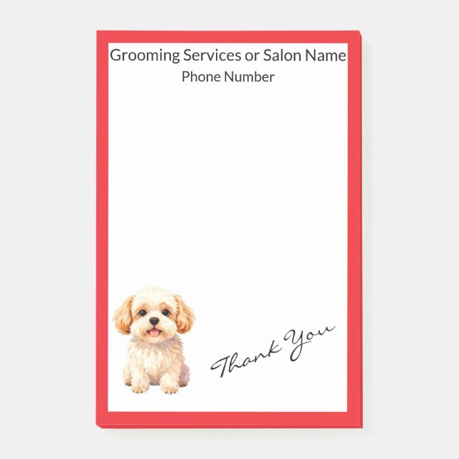 Grooming Personalized Luxury Trendy Collection Post-it Notes (Front)