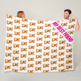 Grooming Pet Personalised Gold Elegant Collection Fleece Blanket