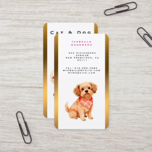 Grooming Pet Personalized Luxury Modern Collection Business Card