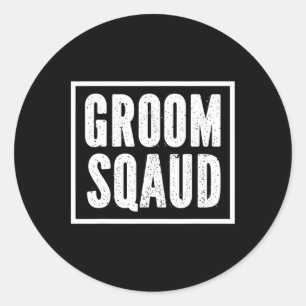 Grooms Bachelor Crew Party Squad Team Groom 1 Classic Round Sticker
