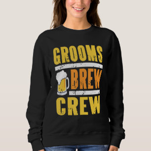 Grooms Brew Crew Cool Retro Bachelor Party T-Shirt Sweatshirt