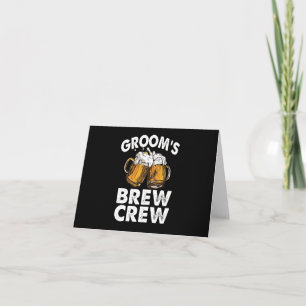 Groom's Brew Crew Funny Groomsmen Bachelor Party Card