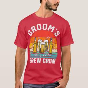 Grooms Brew Crew Funny Groomsmen Bachelor Party St T-Shirt
