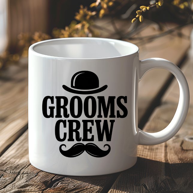 Grooms Crew Bachelor Party Bowler Hat Coffee Mug (Creator Uploaded)