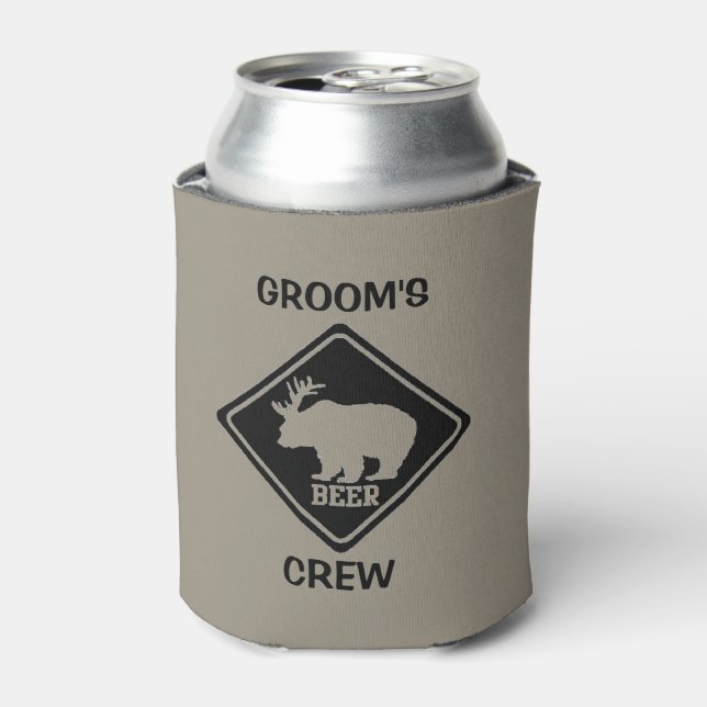 Groom's Crew Bachelor Party Favours Can Cooler (Can Front)