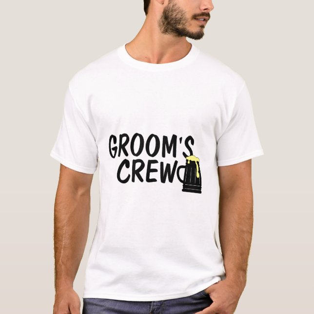Grooms Crew Beer T-Shirt (Front)