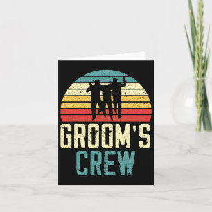 Grooms' Crew Groom Squad Stag Night Bachelor Party Card