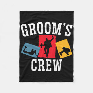 Grooms' Crew Groom Squad Stag Night Bachelor Party Fleece Blanket