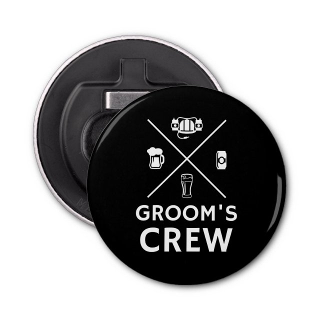 Groom's Crew Groomsmen Bachelor Party   Bottle Opener (Front)