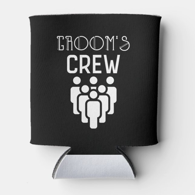 Groom's Crew Groomsmen Bachelor Party  Can Cooler (Front)
