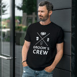 Groom's Crew Groomsmen Bachelor Party Gifts T-Shirt<br><div class="desc">Buy personalised t-shirts for your wedding party. Any best man,  groomsmen,  groomsman usher,  groom and father of the groom would love own custom shirt. Bachelor Party Gifts ,  Groomsmen t shirts</div>