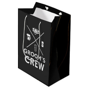 Groom's Crew Groomsmen Bachelor Party  Medium Gift Bag