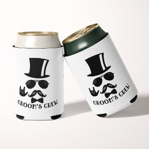 Groom's Crew Hipster Bachelor Party Can Cooler