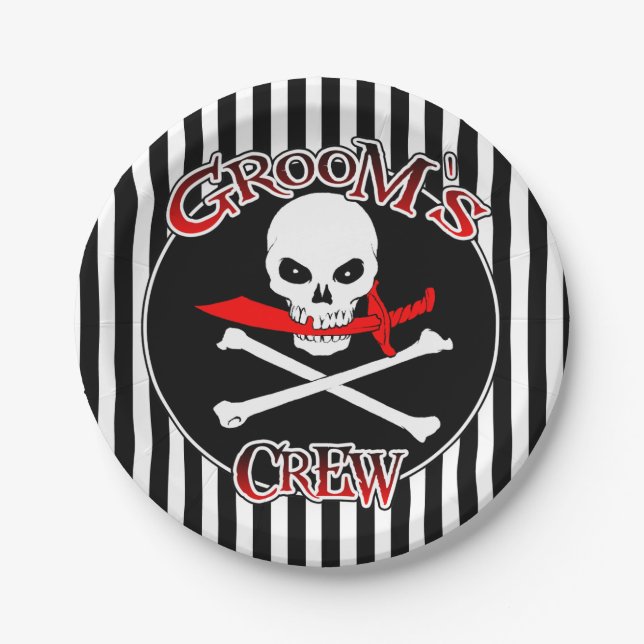 Groom's Crew Paper Plates (Front)