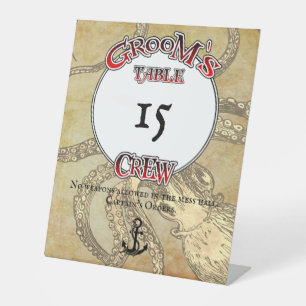 Groom's Crew Pedestal Sign