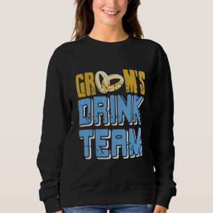 Groom's Drink Team Retro Vintage Bachelor Party Pr Sweatshirt