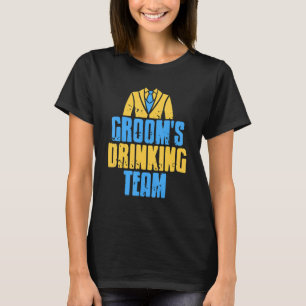 Grooms Drinking Team Retro Funny Bachelor Party Pr T-Shirt