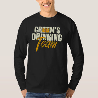 Groom's Drinking Team Stag Bachelor Party Wedding  T-Shirt
