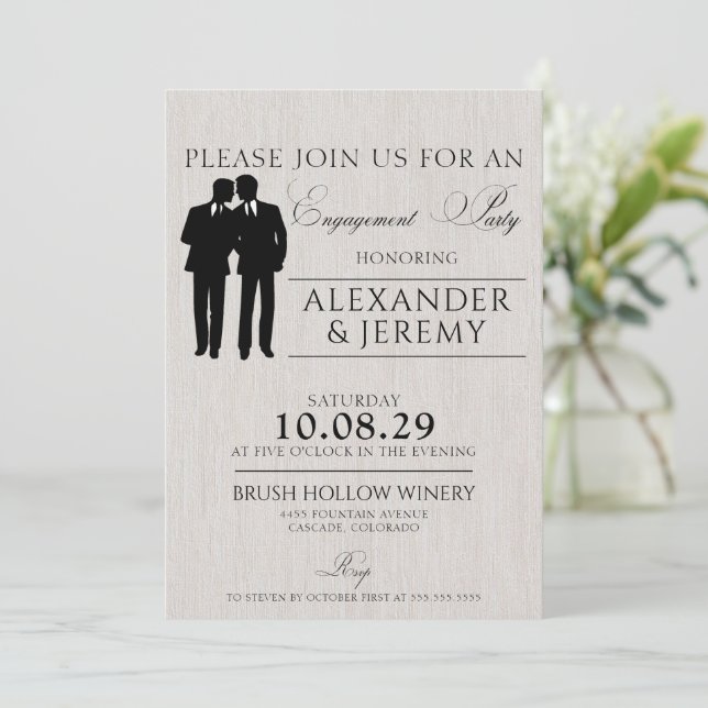 Grooms Engagement Party Invitation (Standing Front)