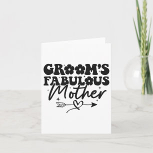 Groom's Fabulous Mother Groovy Mum Of The Groom Card