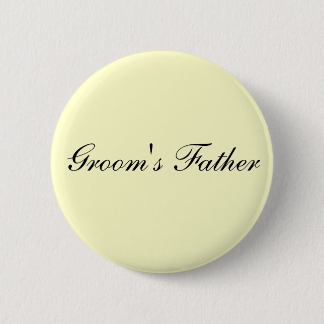 Groom's Father Ivory Button (Front)