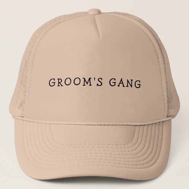 GROOM'S GANG BACHELOR TUCKER HAT (Front)