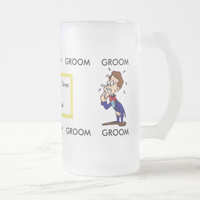 Groom's Glass Beer Mug (Right)