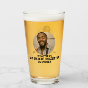 Grooms Last Taste Of Freedom Tour  Bachelor Party Glass