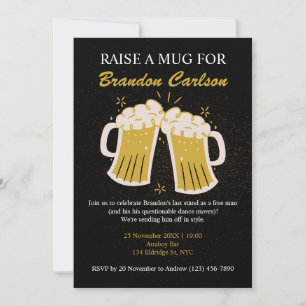 Groom's Last Toast & Beer Bash Bachelor Invitation