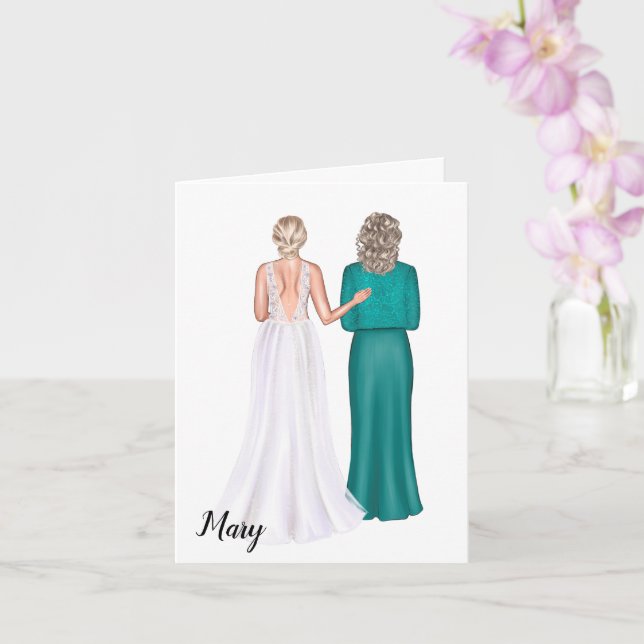 Groom's Mother Greeting Card (Orchid)