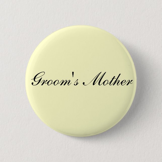 Groom's Mother Ivory Button (Front)