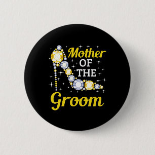 Grooms Mum Marriage Bridal Shower Mother Of The Gr 6 Cm Round Badge